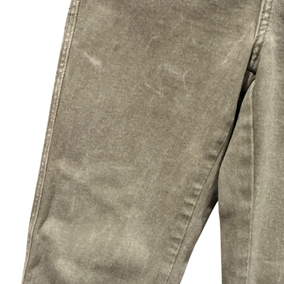 We The Free Jeans Womens Crop 29x 25.5 Distressed Green High Rise Frayed Stretch - Picture 5 of 13